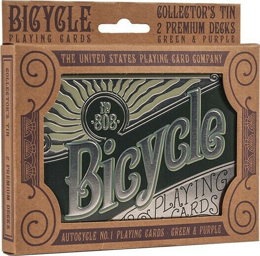 Bicycle Collector Tin Σετ Τράπουλα 2τμχ Πλαστικοποιημένη σε Μεταλλικό Κουτί