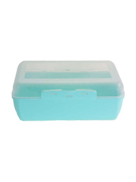 Max Home Lunch Box Plastic Σιέλ 18.5x14cm 1pcs