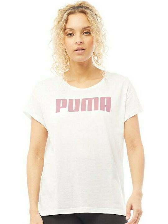 Puma Γυναικείο Αθλητικό T-shirt Λευκό