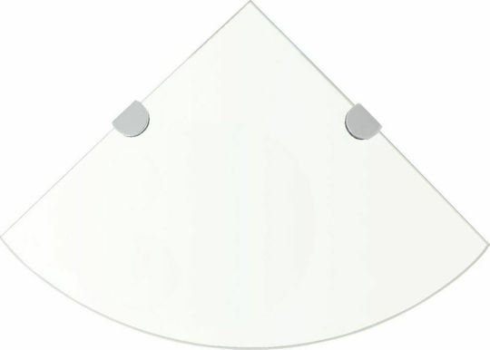 vidaXL Ecke An der Wand montiert Badezimmerregal Glas 35x35x0.8cm Transparent
