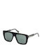 Just Cavalli Unisex Sunglasses With Black Horn-Rimmed Frame And Green Lens JC1007 05N