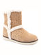 Mayoral Kids Suede Boots with Zipper Beige