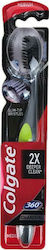 Colgate 360 Black with Charcoal Zahnbürste Mitt...