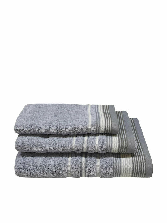 Le Blanc Bath Towel Satin Stripe 70x140cm Levanda Weight 500gr/m²