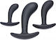 Master Series Curved Anal Trainer Anale Plugs Elektrische Gitarren Black 3Stück