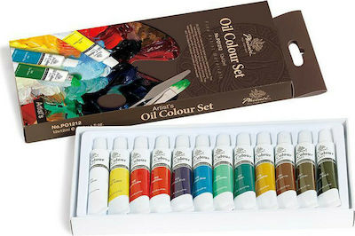 Phoenix Arts Oil Colour Set Oil Colours Set 12ml 12pcs