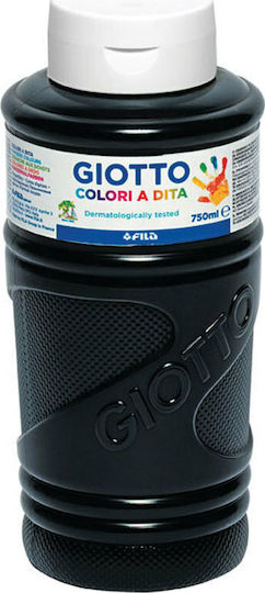 Giotto Colori a Dita Finger Paint Black 750ml