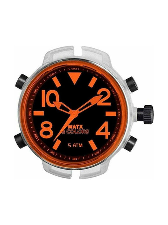 WATX & CO Часовник Батерия с сребърен Каучукова каишка RWA3702
