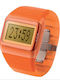 ODM Men's Watch 43mm Battery with Orange Rubber Strap
