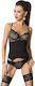 Passion Floris Corset Sexy Korsetts Schwarz