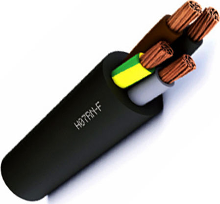Camelion Καλώδιο Ρεύματος τύπου H07RN-F με Διατομή 4x6mm² σε Μαύρο Χρώμα 1m Εύκαμπτο
