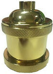 Retro Power Socket with Socket E27 in Gold color 20024-610