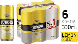 Tuborg Soda Lemon with Carbonation, Sugar-Free ...