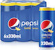 Pepsi Twist Cola με Ανθρακικό σε Κουτί 6x330ml