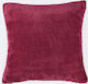 Rythmos Decorative Pillow Case Alvaro Fleece Burgundy 50x50cm.