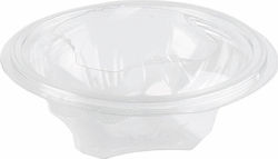 Disposable Plastic PET Tableware for Salads 375ml Transparent 75pcs