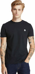 Timberland Dun River Ανδρικό T-shirt Κοντομάνικο Μαύρο