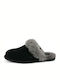 Ugg Australia Scuffette II Papuci de casă pentru femei de iarnă cu blană în Negru culoare 1106872-7280