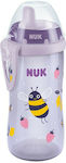 Nuk Kiddy Cup Bee Cana de antrenament Plastic Violet pentru 12m+m+ 300ml