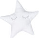 Baby Oliver Crib Decorative Pillow Star with Eyes White 32x32cm