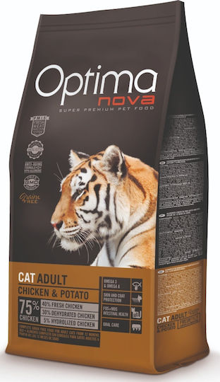 Optimanova Cat Grain Free Adult Ξηρά Τροφή για Ενήλικες Γάτες με Κοτόπουλο / Πατάτες 2kg