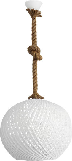 Heronia Silk-02 Rope UT-WH Lustră Suspendată Alb 35x85x85cm.