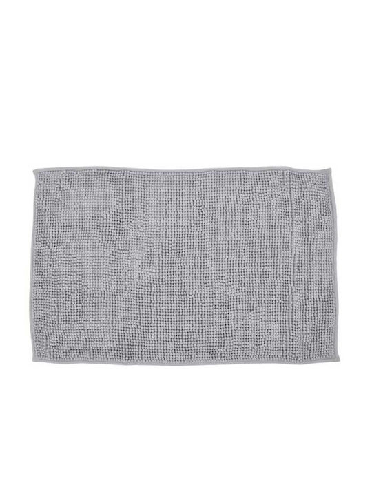 Sidirela Non-Slip Bath Mat Microfiber E-2267 Ε-2267 Grey Light 50x80cm