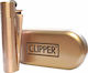 Clipper Metal Αναπτήρας Φλόγας σε Ροζ Χρυσό χρώμα