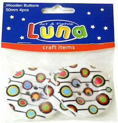 Luna Butoane Din Lemn 4 Buc (Diverse Modele)