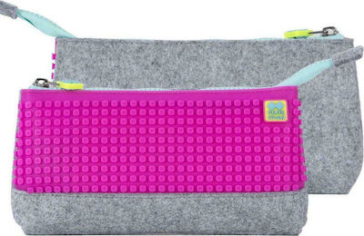 Pixie Crew Pencil Case with 1 Compartment Gray PXA-01-W15