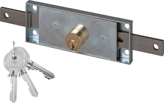 Cisa 41010.80 Recessed Lock Rollo with Center 80mm Silver Left