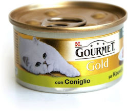 Gourmet Gold Πατέ Wet Food for Adult Cats In Can with Rabbit 6pcs 85gr