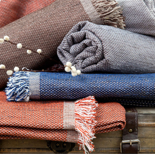 Borea 4 Season Ριχτάρι Τριθέσιου Καναπέ Chenille 180x280εκ. Μπλε