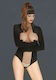 Leg Avenue KI4022 Masked Teddy Sexy Κορμάκι Διχτυωτό Μαύρο