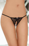 Softline 2427 G-string Femei Sexy Șir de caractere cu decupaje Black 559124271