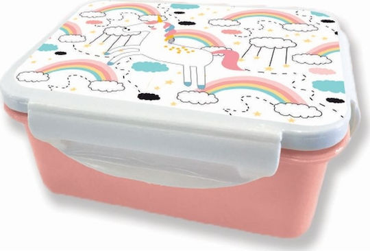 Total Gift Plastic Kids' Food Container Unicorns 0.650lt Pink x x 6.5cm