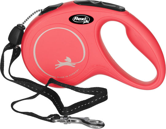 Flexi Foldable Dog Leash/Lead Strap New Classic M Cord 5m up to 20kg (Red) in Red color 5m up to 20kg