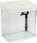 Nobleza Fish Aquarium Capacity 7lt with Lighting, Filter and 16x23x27.5cm. White