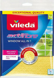 Vileda Actifibre Cleaning Cloth with Microfiber for Window Yellow 36x32εκ. 1pcs