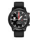DAS.4 SQ12 Smartwatch με Παλμογράφο (Black Rubber)
