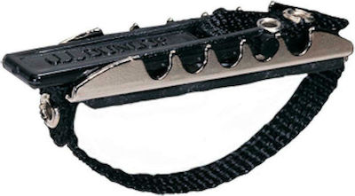 Dunlop Μεταλλικό Καποτάστο με Ιμάντα για Ακουστική Κιθάρα Advanced Toggle Curved Capo σε Μαύρο Χρώμα