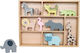 Jabadabado Baby-Spielzeug Shelfs with Safari Animals aus Holz für 24++ Monate