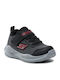 Nitro Sprint Krodon Kids Sports Shoes Running with Hoop & Loop Closure Black
