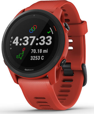 Garmin Forerunner 745 44mm Waterproof Smartwatch with Heart Rate Monitor (Magma Red)
