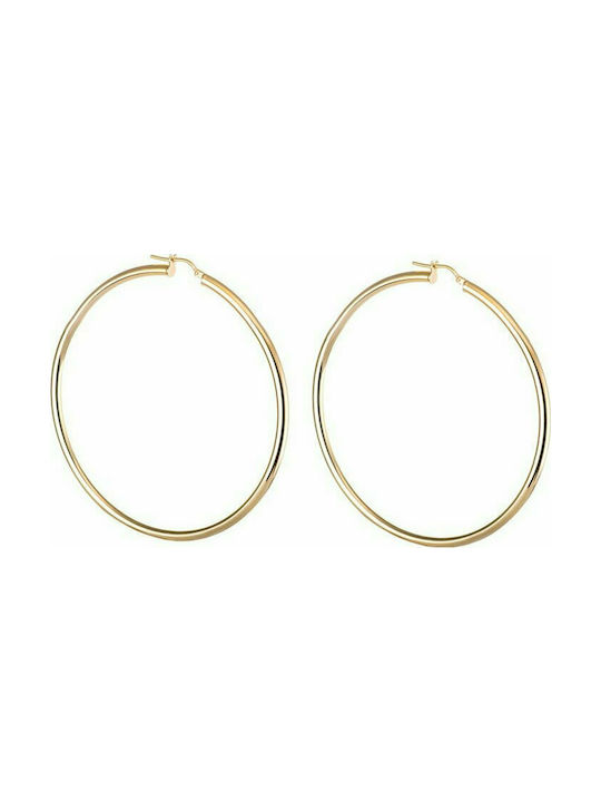 Gold plated silver hoops 925