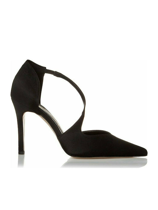 Sante Pointed Toe Heel with Stiletto Heel & Strap Black 20-558-01