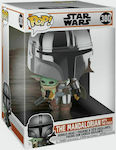 Funko Pop! Movies: Star Wars: The Mandalorian - The Mandalorian with the Child 380 Bobble-Head Supersized 10"