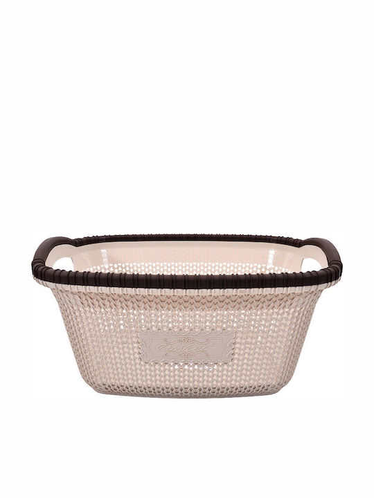 Fylliana Violetta Laundry Basket Plastic 47x34x22cm Beige