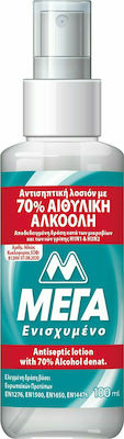 ΜΕΓΑ Αντισηπτική Λοσιόν με 70% Αιθυλική Αλκοόλη Dezinfectant Lotion Pentru mâini sub formă de spray 100ml