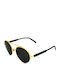 Retrosuperfuture Cooper Men's Sunglasses with Gold Metal Frame and Black Lens